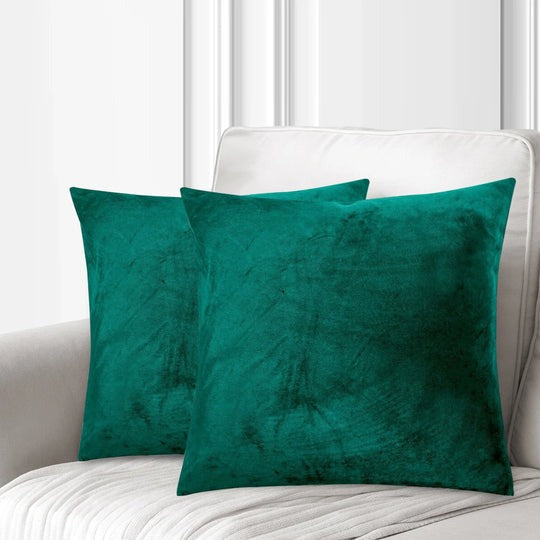 Velvet Premium Cushion Cover - Emerald Green