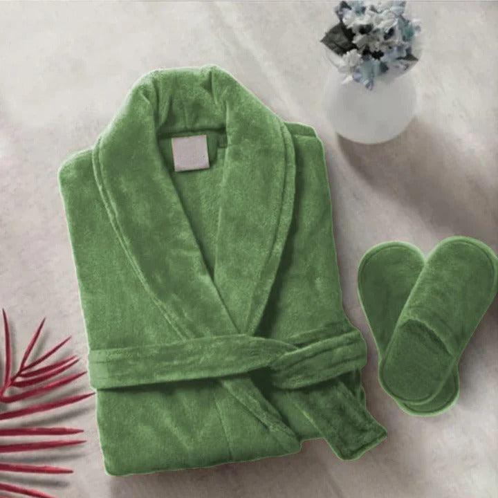 Velour Green Bathrobe
