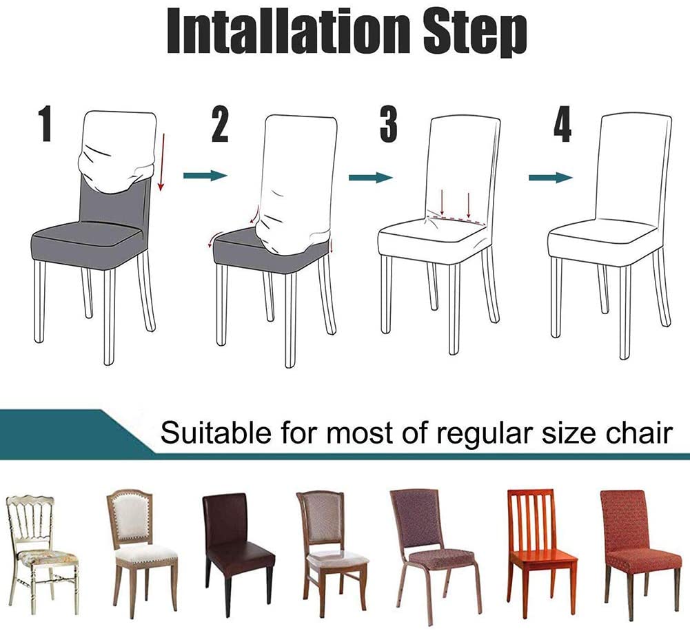 Dining Room Chair Covers - Grey