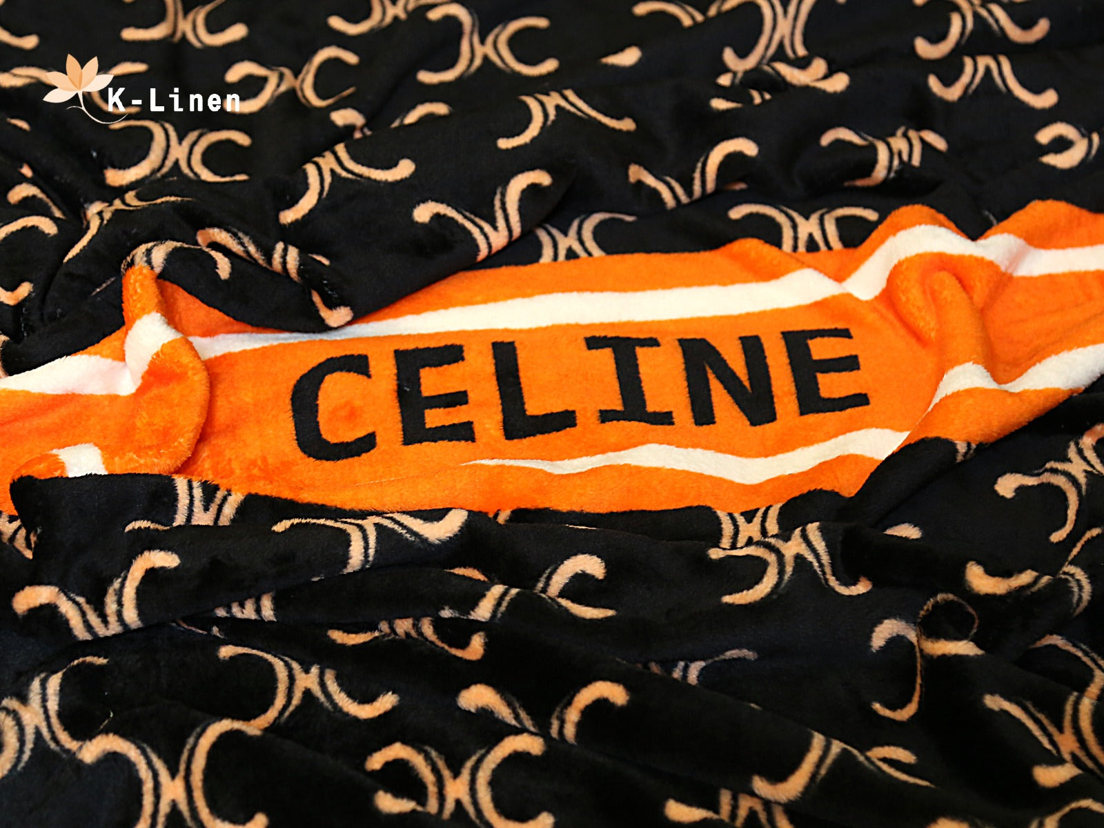 printed fleece blanket celine
