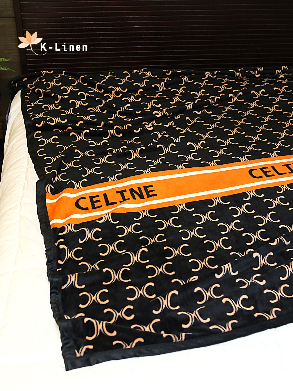 printed fleece blanket celine