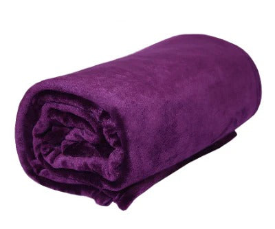 purple microfiber plush blanket