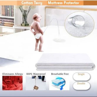 Water Proof Mattress Protector - White