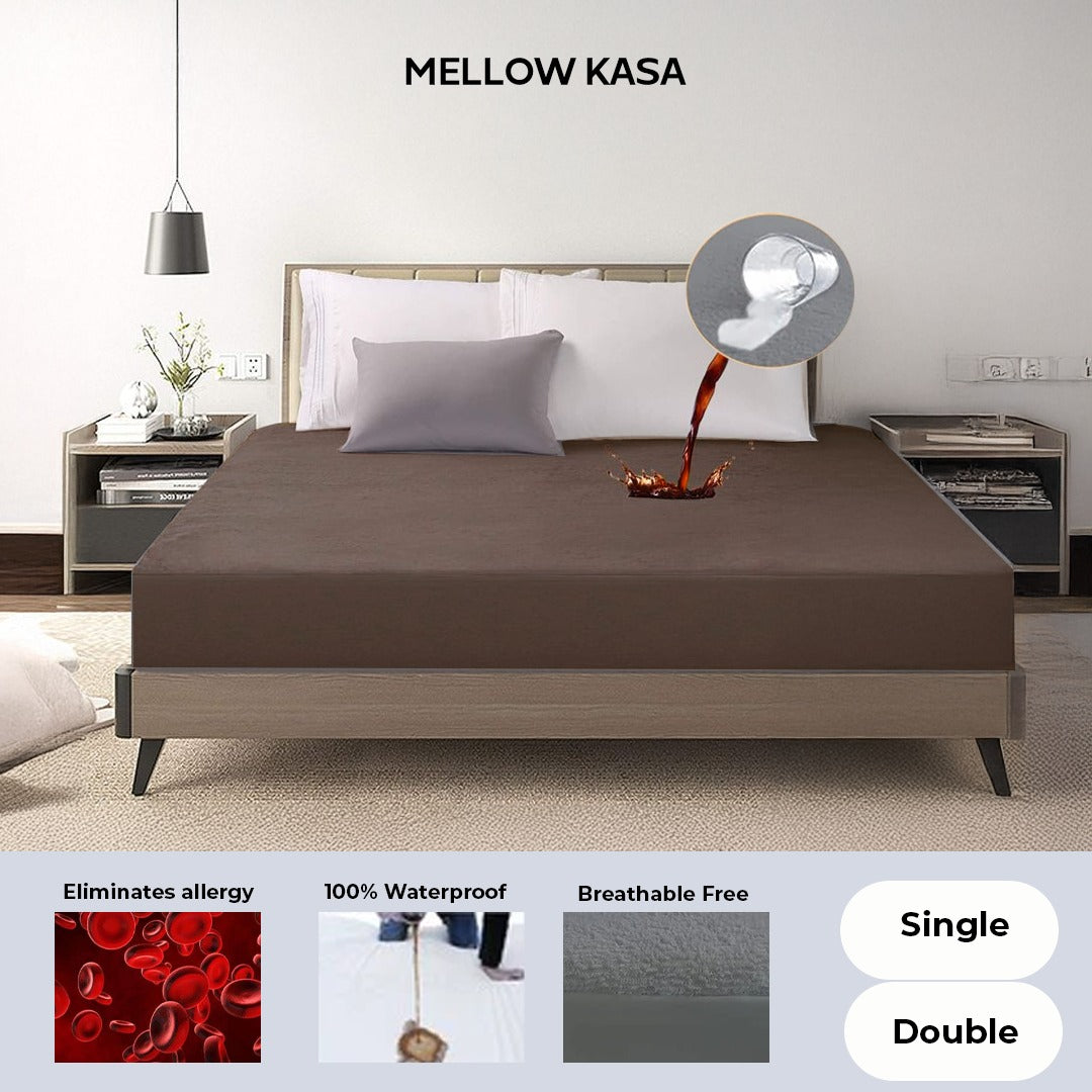 Water Proof Mattress Protector - Brown