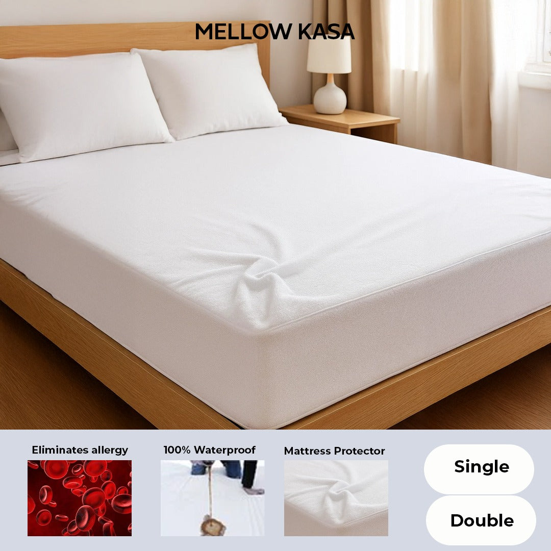 Water Proof Mattress Protector - White
