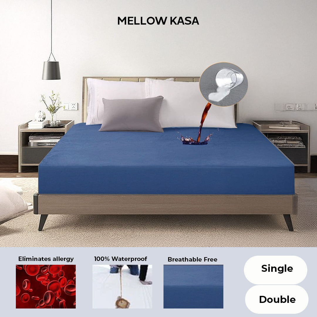 Water Proof Mattress Protector - Navy Blue