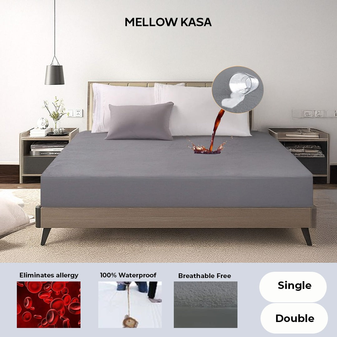 Water Proof Mattress Protector - Grey