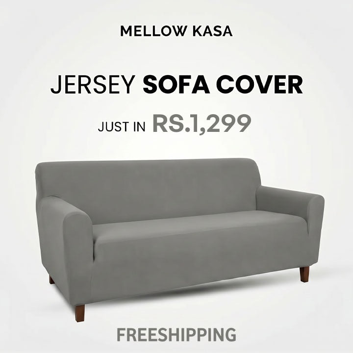 Jersey Sofa Cover - Frost Grey
