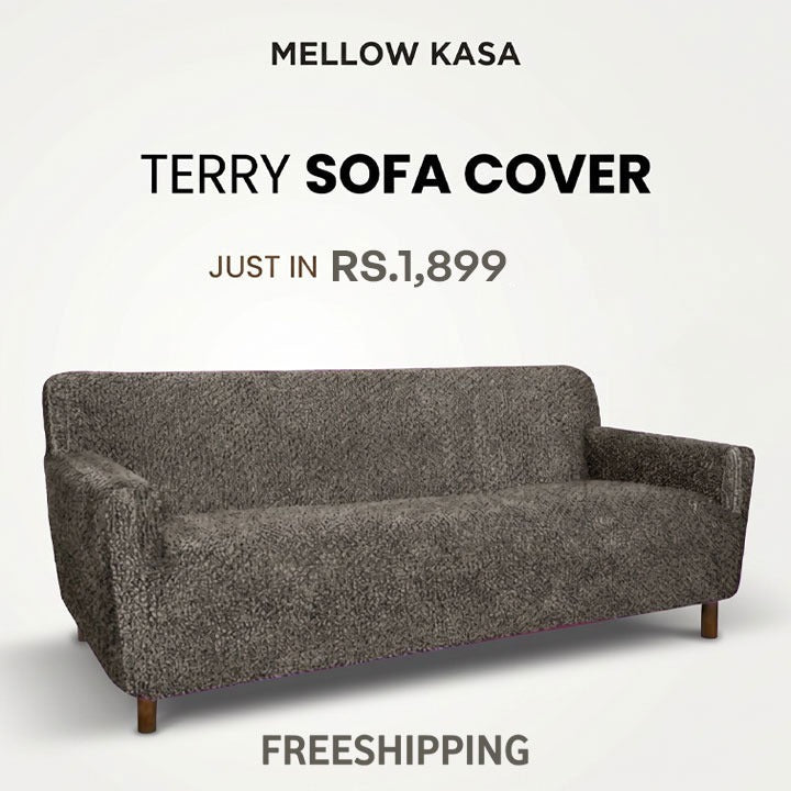 Premium Terry Sofa Cover - Grey