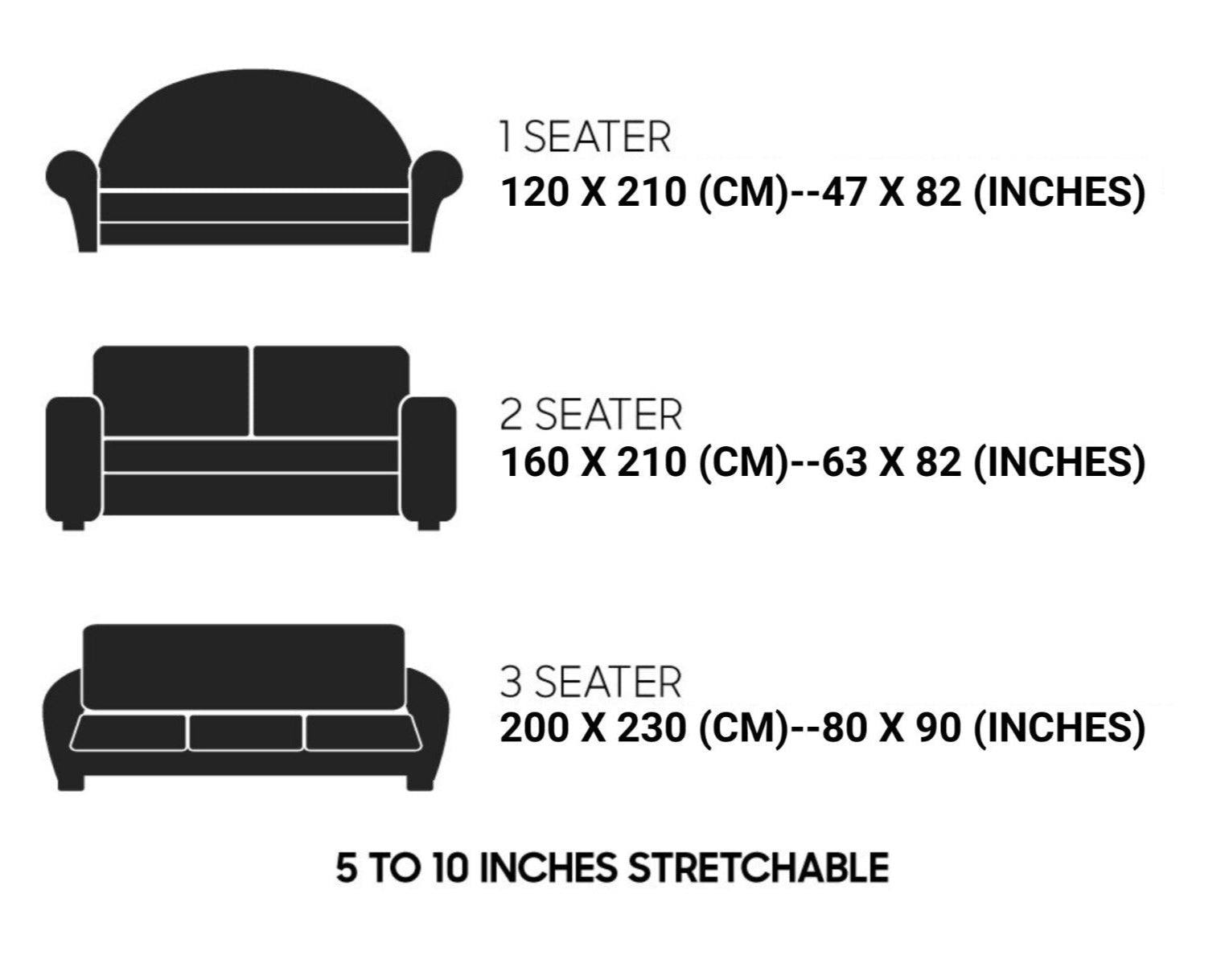Premium Terry Sofa Cover - Navy Blue
