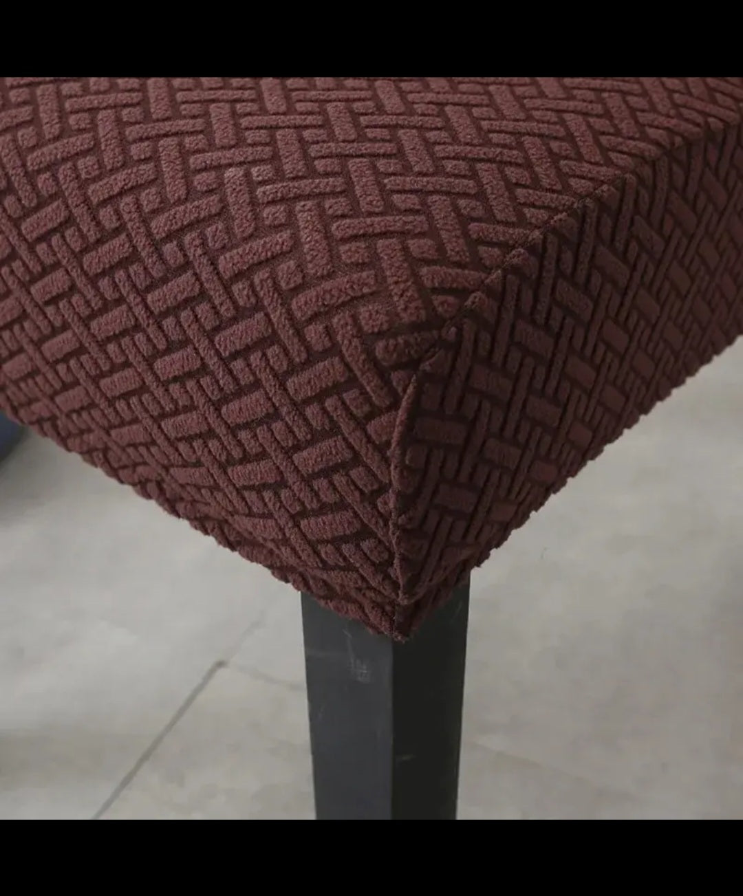 stripe jacquard chair covers brown