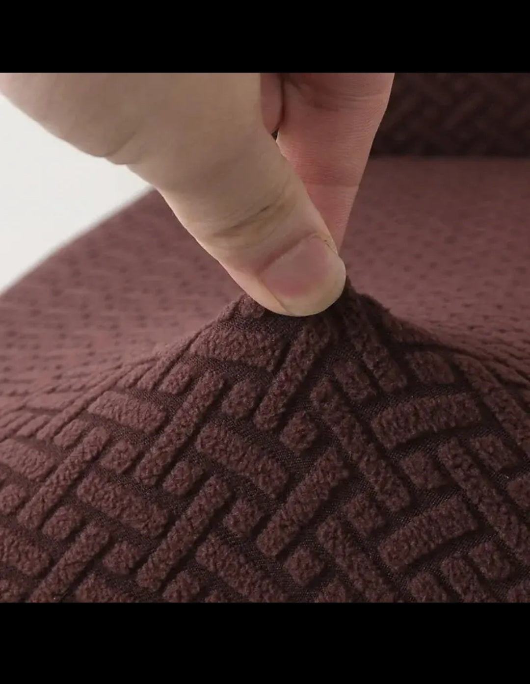 stripe jacquard chair covers brown