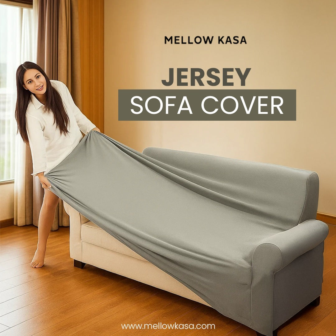 jersey sofa cover grey