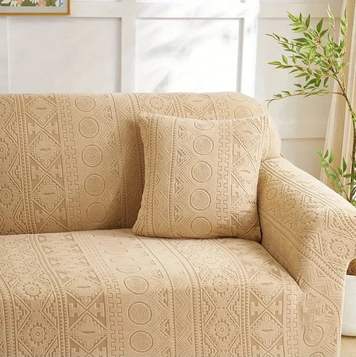 Bohemian Sofa Cover - Camel Brown